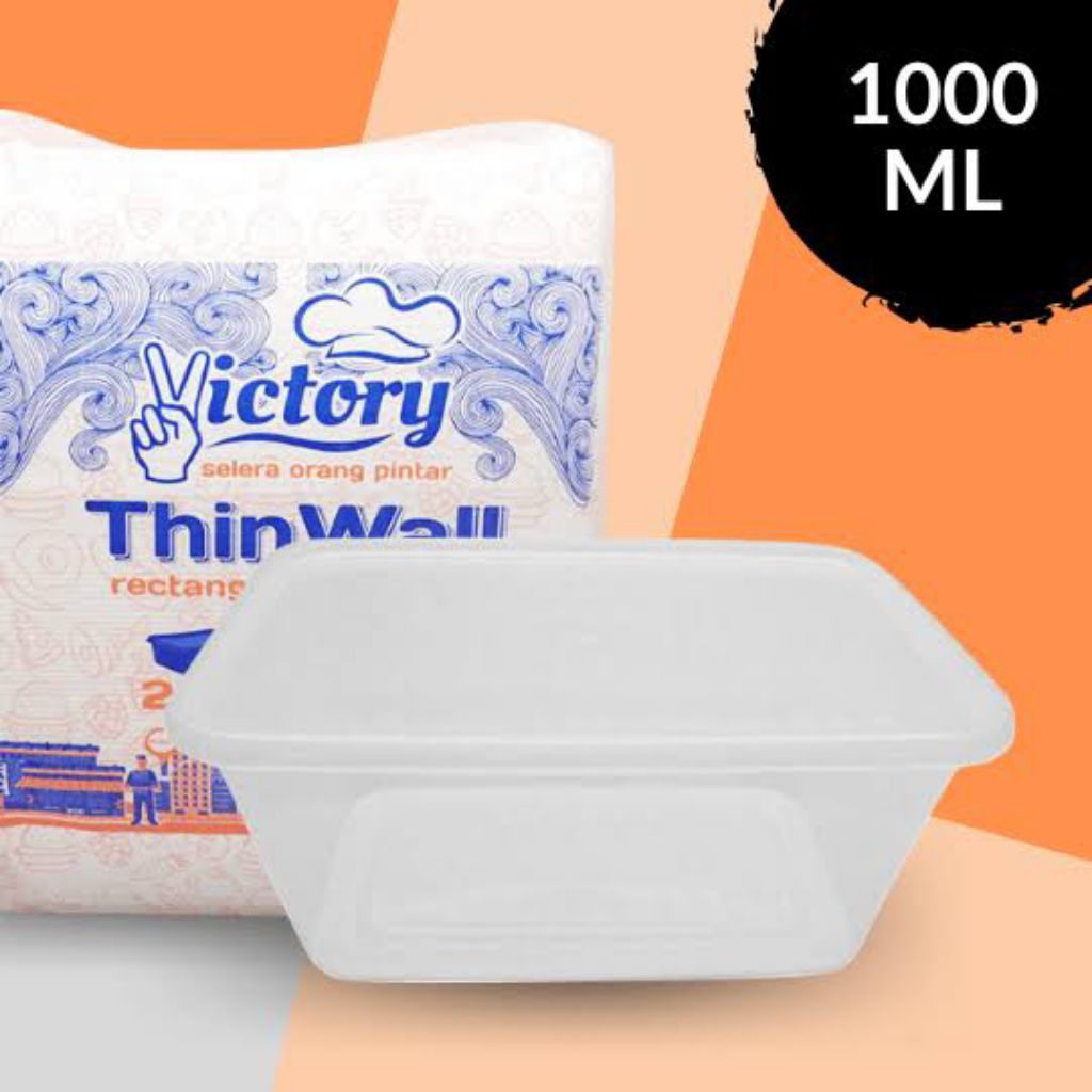 thinwall 1000ml kotak makan 1000ml victory