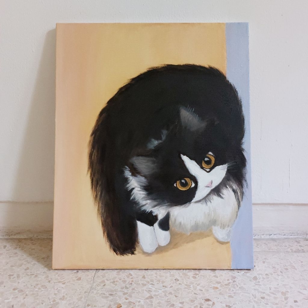 

Pet Portrait Oil Painting Art Commission Lukisan Cat Minyak