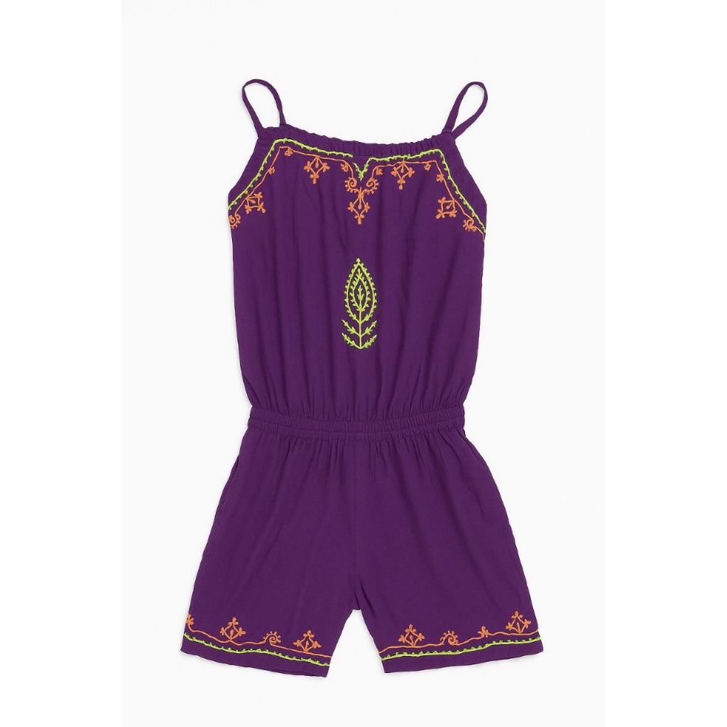 Preloved Jumpsuit Wanita Baju Pantai Kutungan Warna Ungu