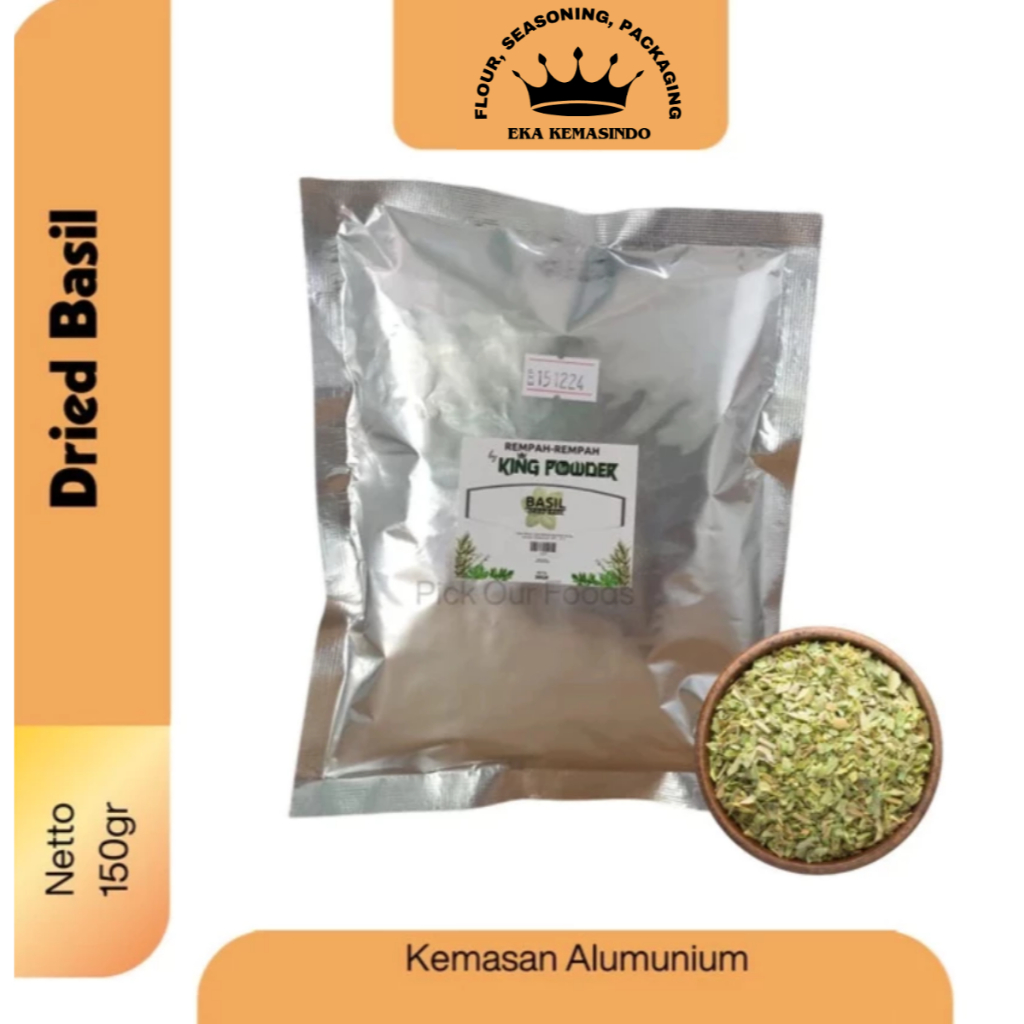 

Dried Basil | Daun Basil Kering | Basil Dry 150gr | Basil 30gr | Basyl