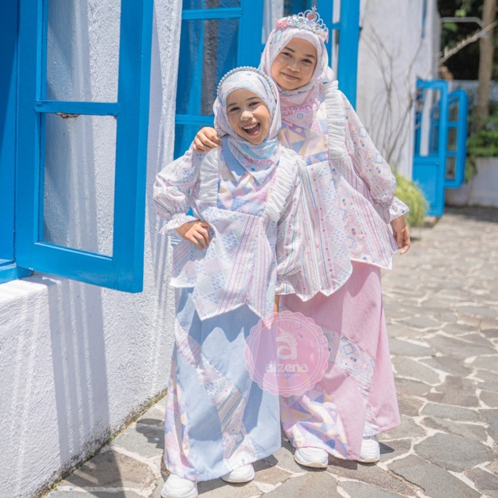 Alzena Kids Moslem - Setelan Oneset Rok Anak Perempuan Yasmin