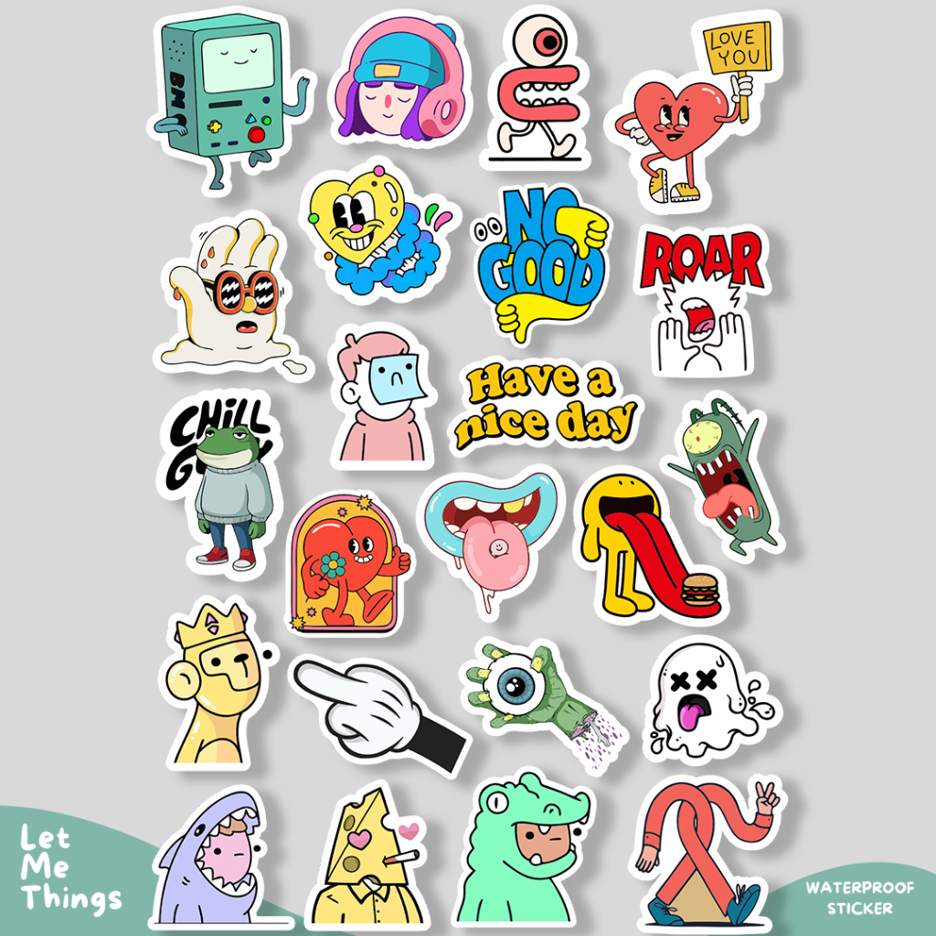 

Sticker pack BRAND HYPEBEAST for helm laptop case hp lemari cermin scrapbook