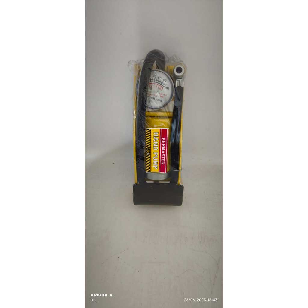Kenmaster Pompa Injak 1 Tabung Pentil Bola & Ontel 100 Psi Sepeda Motor