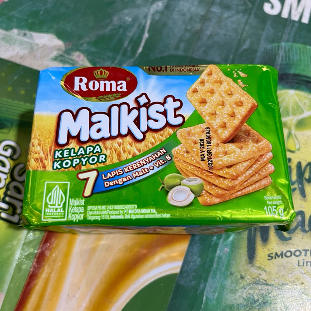 

Roma Malkist Kelapa Kopyor 105g 105gr 105 g gr gram - Hijau Kotak