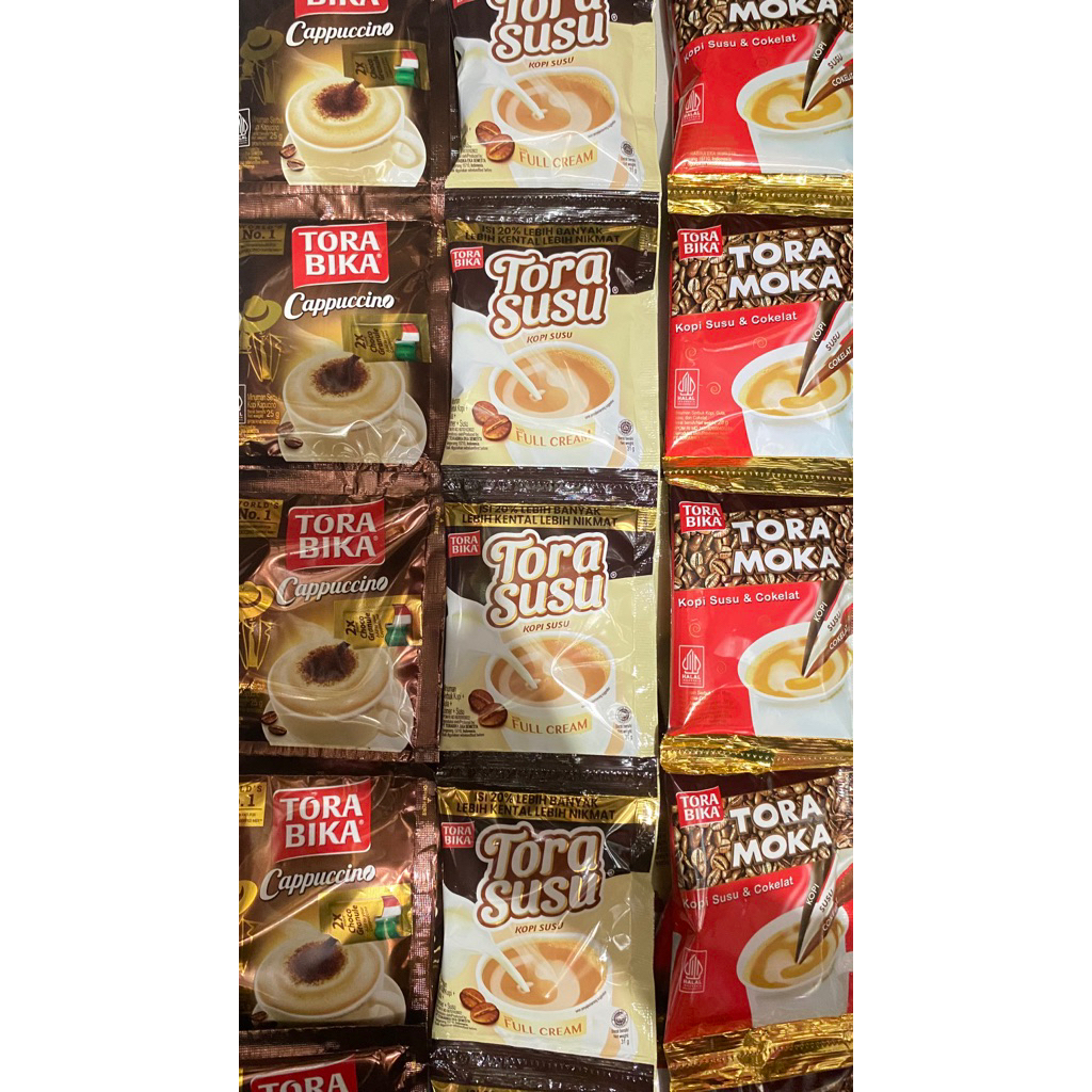 

kopi tora bika moka - kopi tora bika susu - kopi tora bika cappuccino - kopi instant - kopi seduh - 1 renceng 10