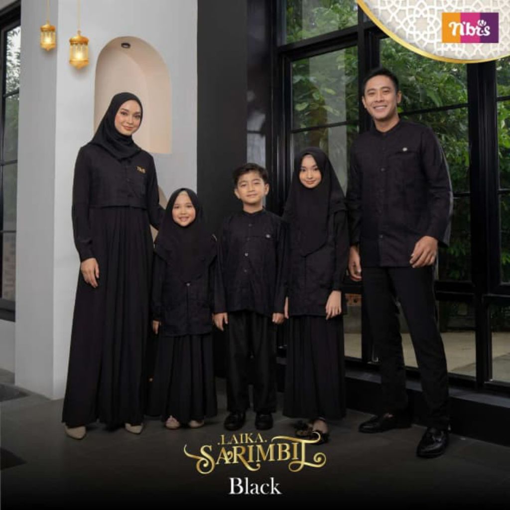 LAIKA GAMIS ANAK BUSANA MUSLIM BLACK BY NIBRAS