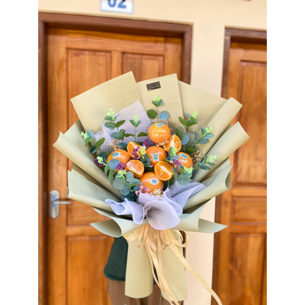 buket buah-buahan/buket jeruk/buket buah segar premium/buket buah segar/buket bunga buah/buket semar