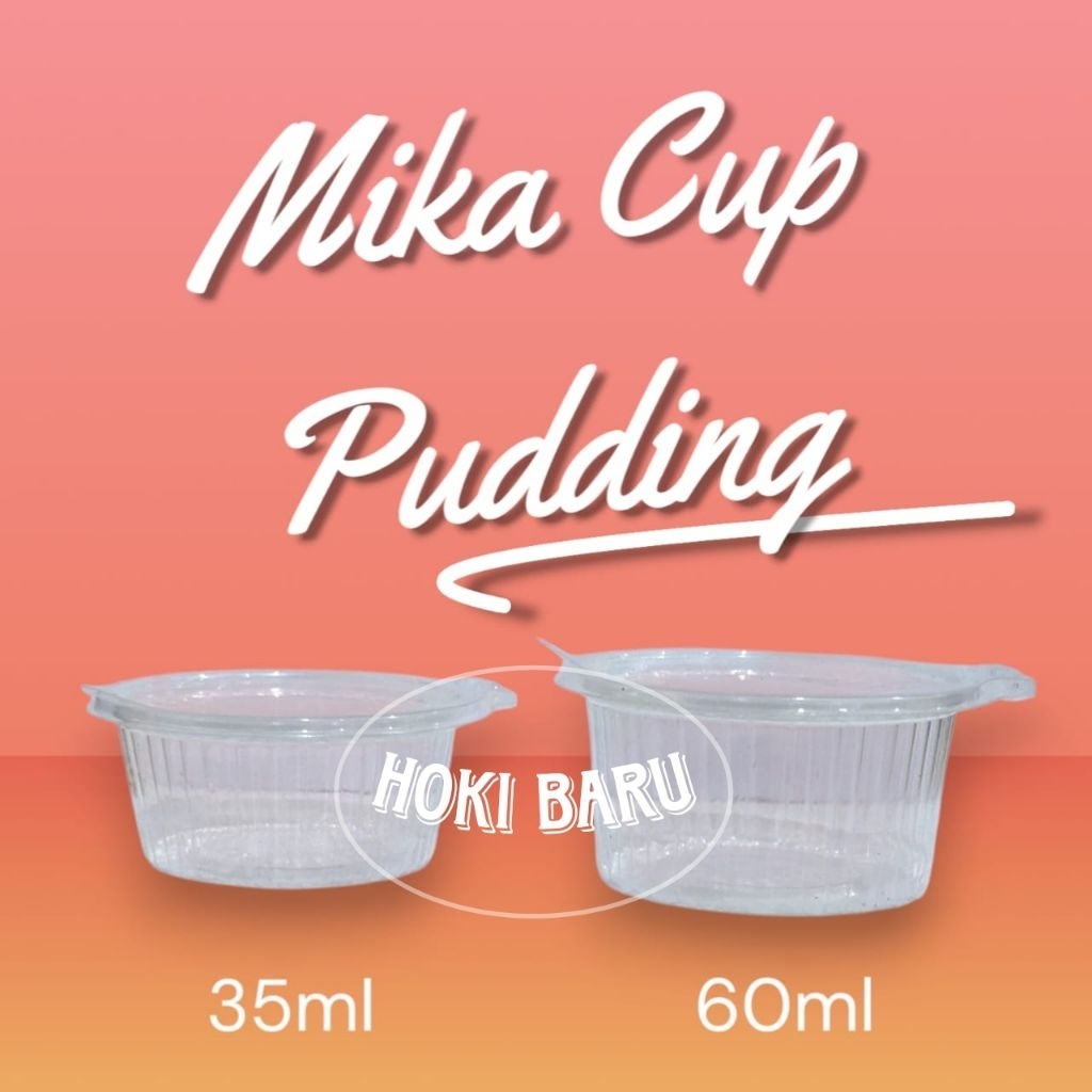 [50 Pcs] Mika Cup Pudding / Mika Cup Saos / Cup Mika Saus / Cup Tutup Sambung