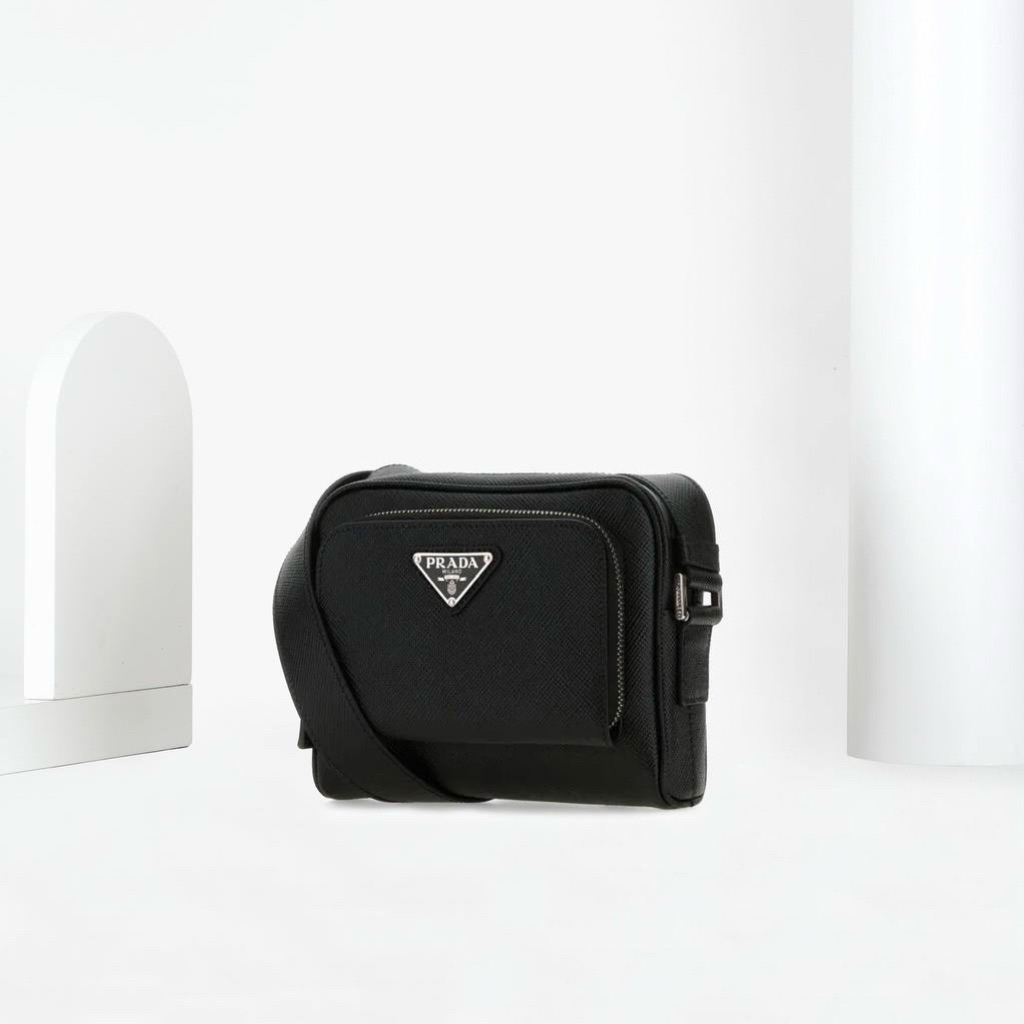 PRADA Re-Nylon ReNylon and Saffiano Leather Sling Crossbody Bag