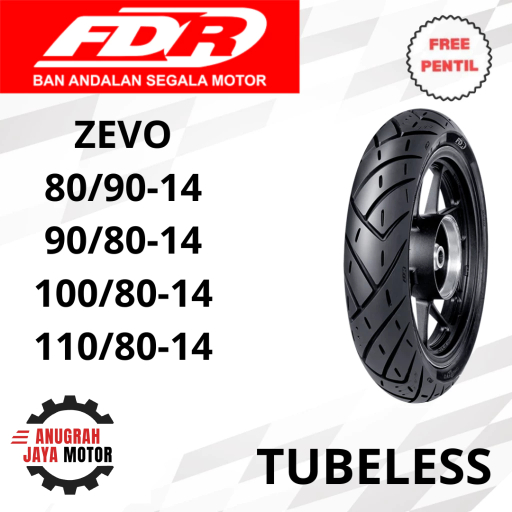 FDR ZEVO 80/90 90/80 100/80 110/80 Ring 14 Tubeless Ban Motor Ring 14 Ban Motor Tubeless Ban Motor M