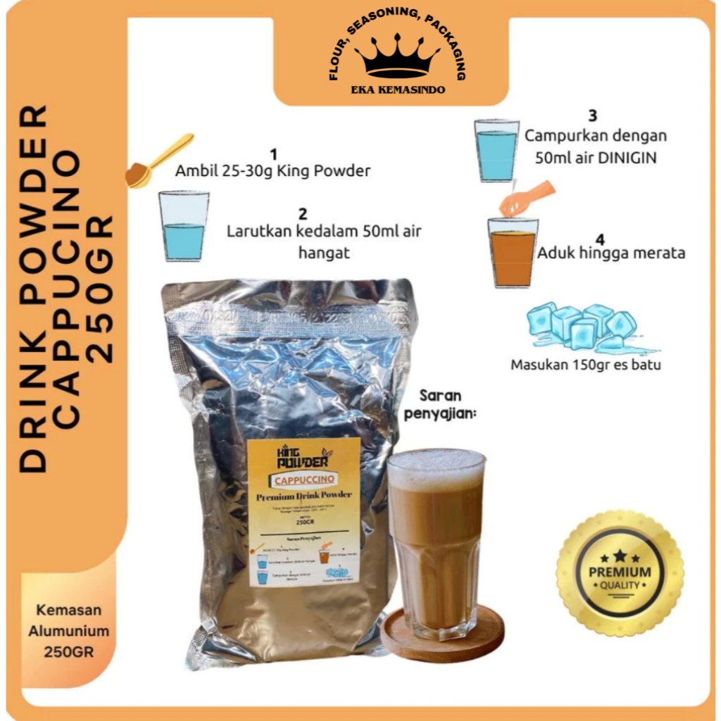 

Premium Powder Drink / Bubuk Minuman Vanilla / Redvelvet / Cookie n krim / Dark Choco / Thai tea / Cappucino / Matcha / Taro 250gram Termurah