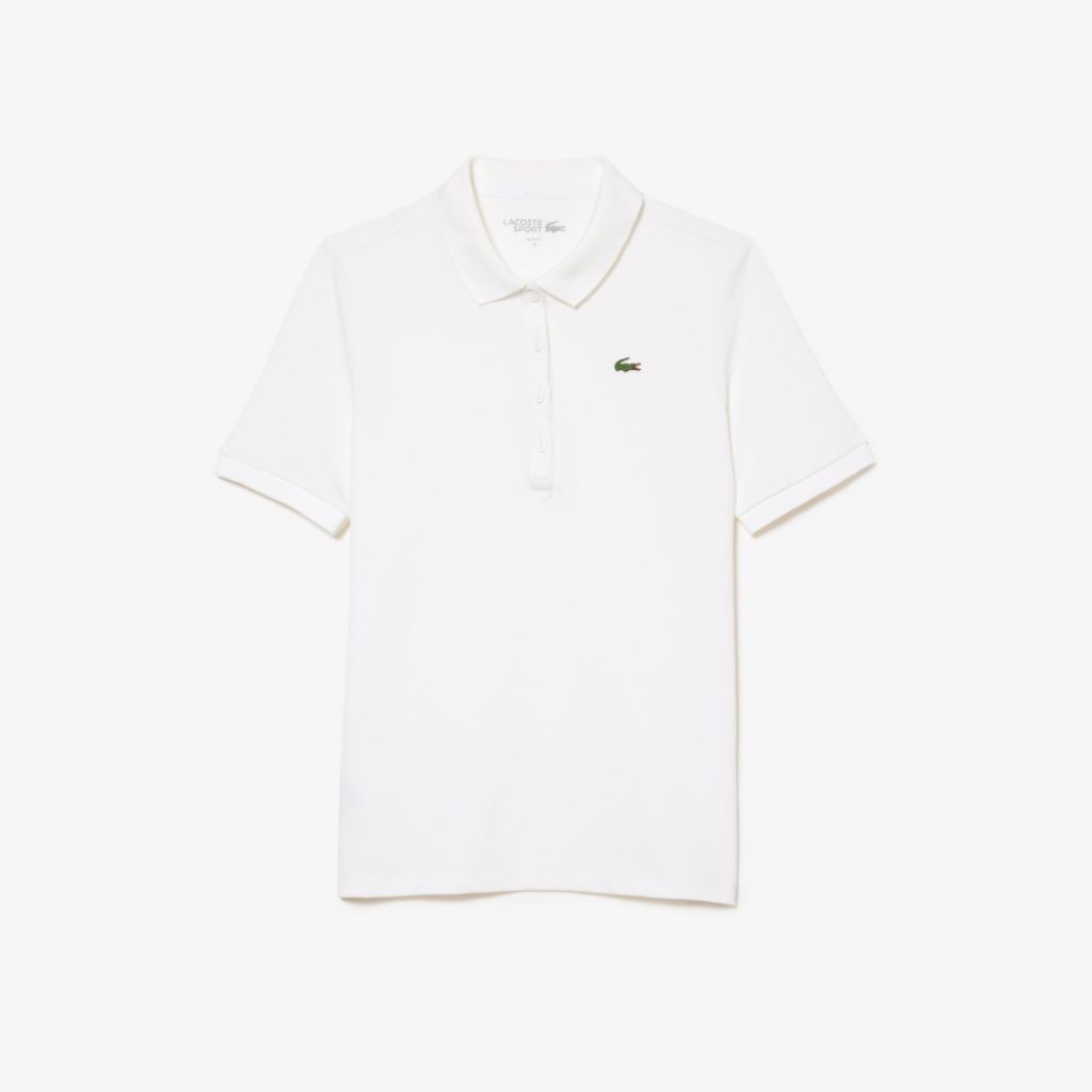 Lacoste Women's SPORT Slim Fit Organic Cotton Golf Ultra-Dry Polo kaos Golf Wanita
