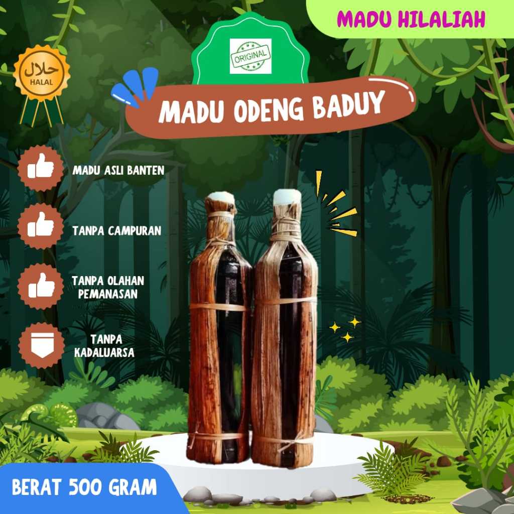 

PROMO: Madu Odeng Baduy Banten super original Madu hutan liar tanpa campuran alami (Berat 500 gram)