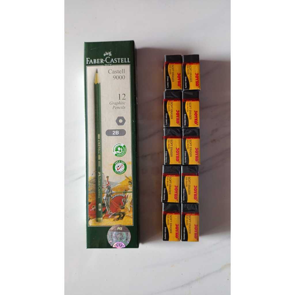 

BUNDLE 12PCS PENSIL FABER CASTEL + 10 PENGHAPUS JOYKO MINI