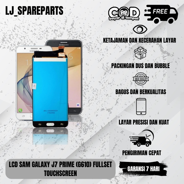 LCD TOUCHSCREEN SAMSUNG GALAXY J7 PRIME ( G610 ) FULLSET COMPLETE ORIGINAL 100%