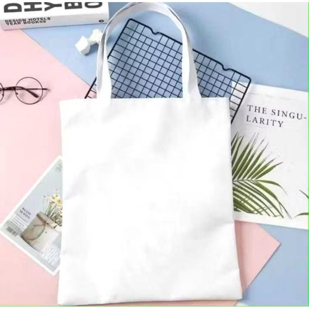 Tote Bag Kanvas Polos,Tas Kain Blacu Premium, Kantong Belanja & Souvenir