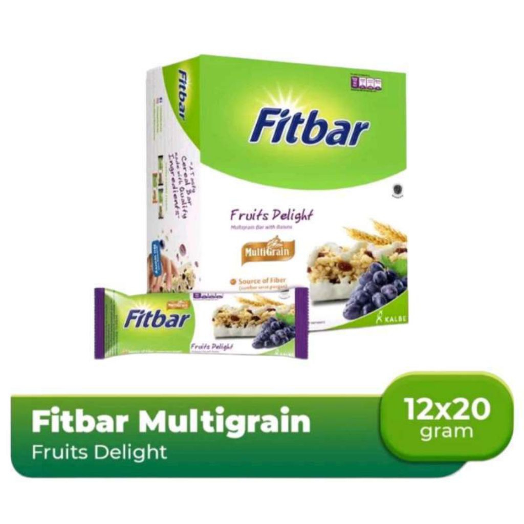 

Fitbar Multigrain Fruits Delight Dus 12 x 20 gr