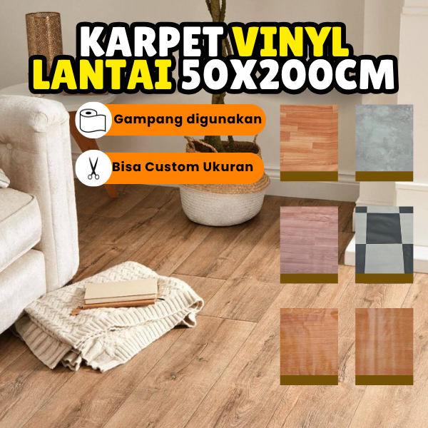 Karpet Lantai Vinyl IMPORT KOREA MOTIF KAYU