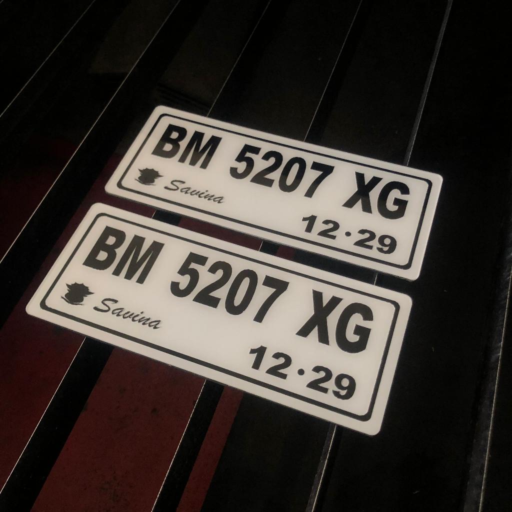 Plat Nomor Motor Akrilik Custom Baut Tanam / Plat Nomor Akrilik Motor