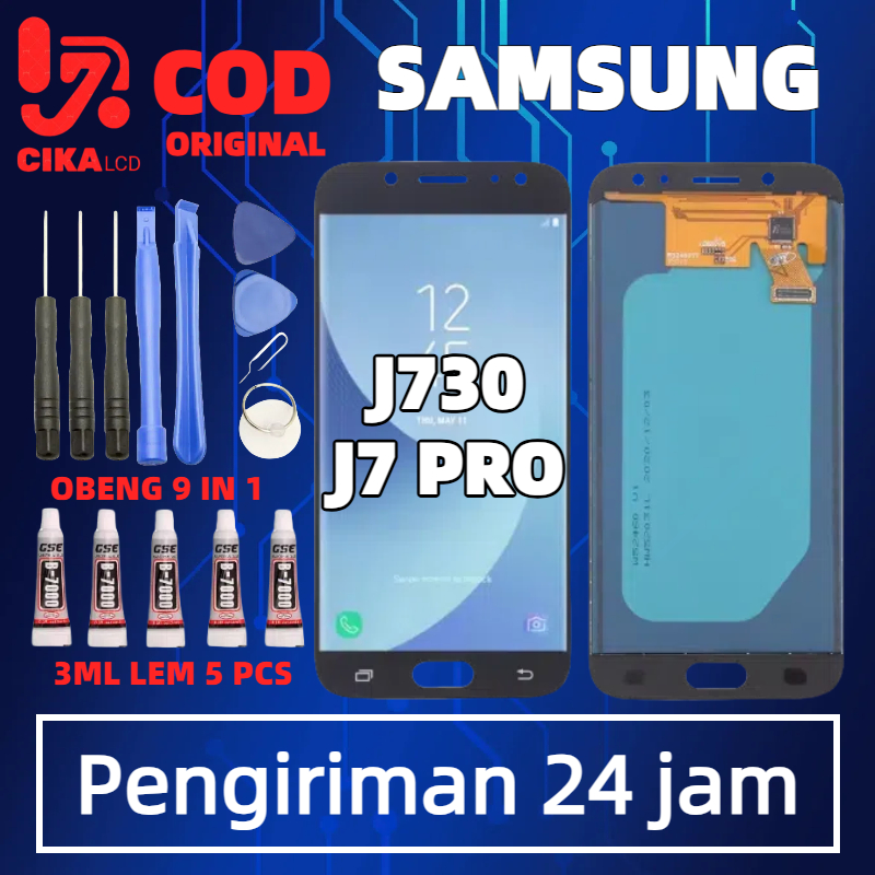 ASLI 100% LCD SAMSUNG GALAXY J7 PRO J730 FULLSET TOUCHSCREEN GARANSI 1 TAHUN | FREE ALAT PASANG