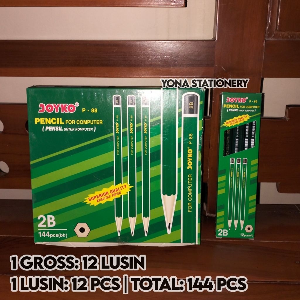 

Pensil Joyko P88 2B 1 Gross 12 Lusin 1 Lusin 12 Pcs Total 144 Pcs