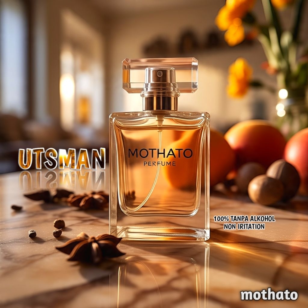 Parfum UTSMAN MOTHATO | Spray & Roll-On 1ml-50ml | Maskulin, Elegan & Tahan Lama | Tanpa Alkohol-Non