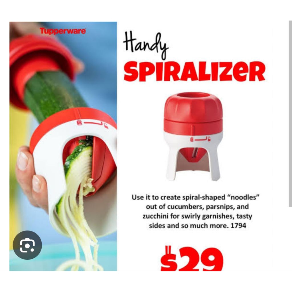 Handy spiral Tupperware . ongotan untuk sayur . pisau tajam stainless Tupperware . packing aman free