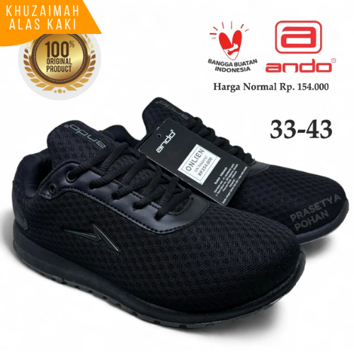 NEW PROMO Sepatu Sekolah SD SMP SMA Original ANDO - Sepatu Anak Laki dan Perempuan SD SMP SMA ANDO