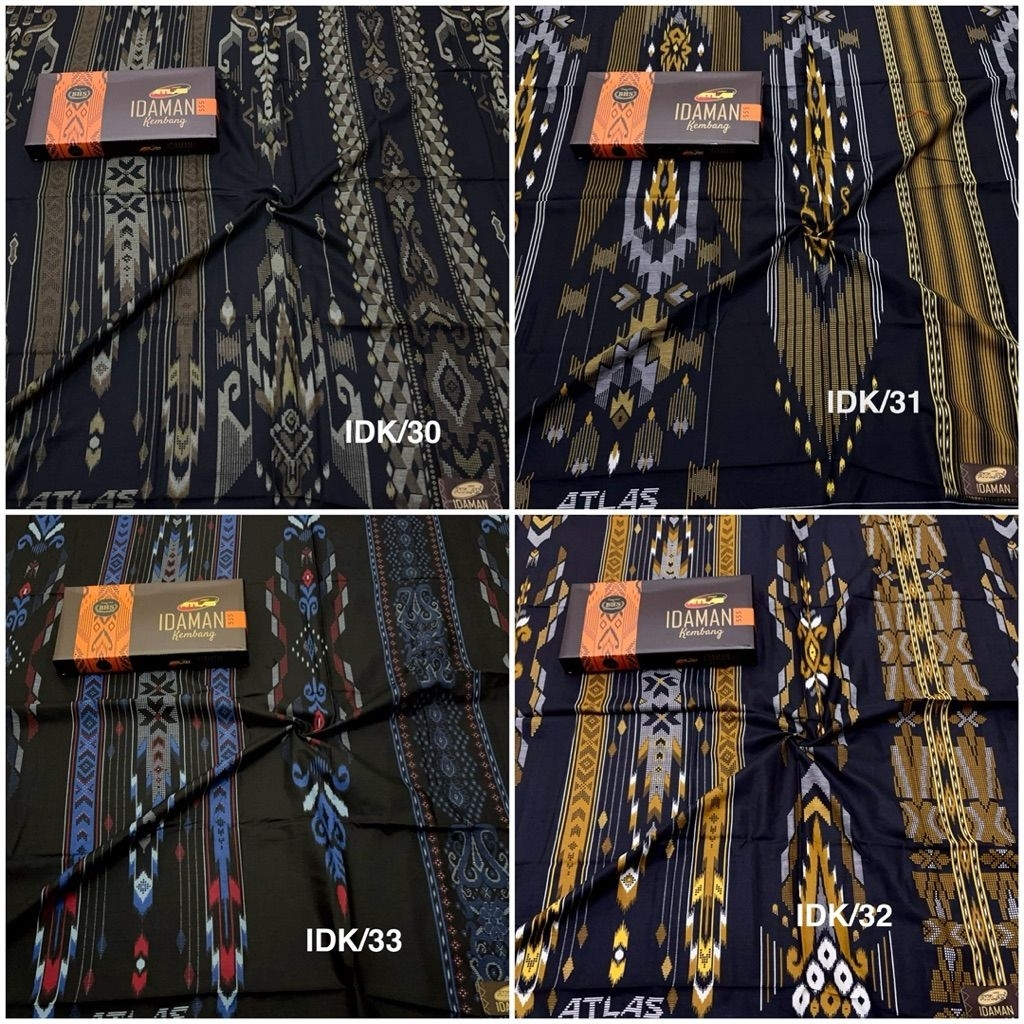 ORIGINAL Sarung Atlas Idaman Kembang Gold