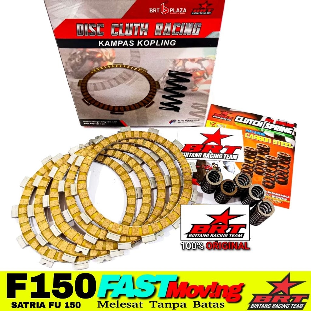 Paket Kopling BRT Satria FU Karbu Injeksi Kampas Per Kopling Satria F150 FU Fi GSX Bandit FXR Anti S