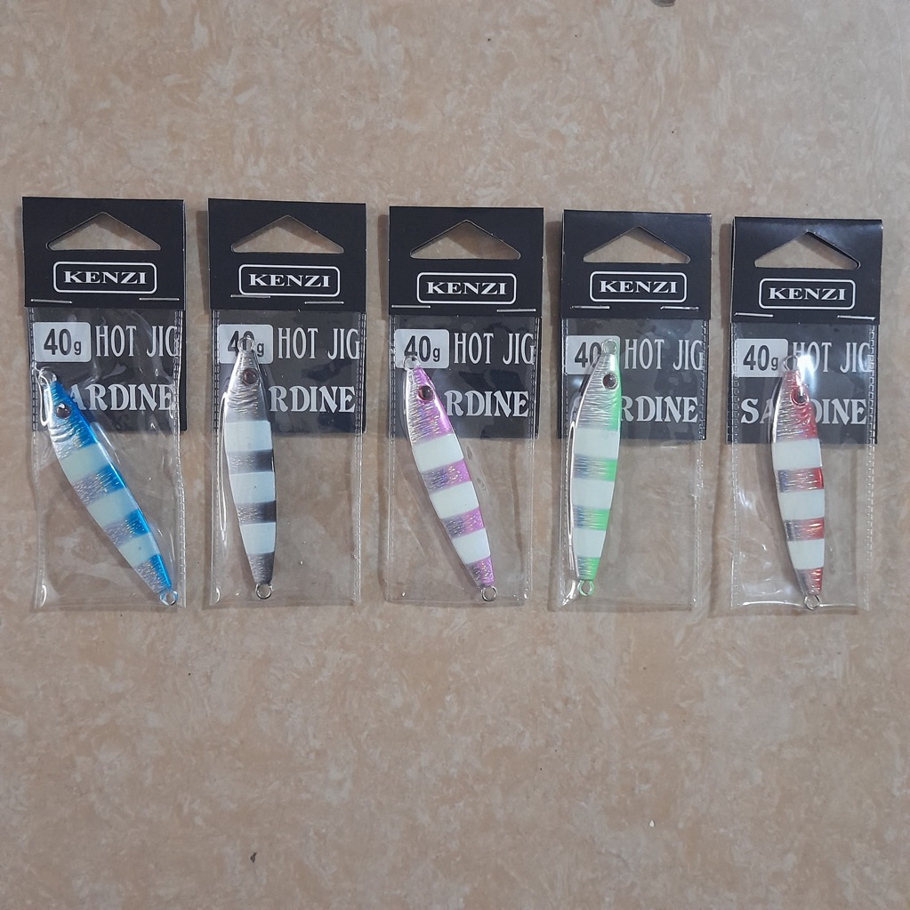 Umpan Pancing Metal Jig 40 gram Kenzi Sardine Saltwater Lure