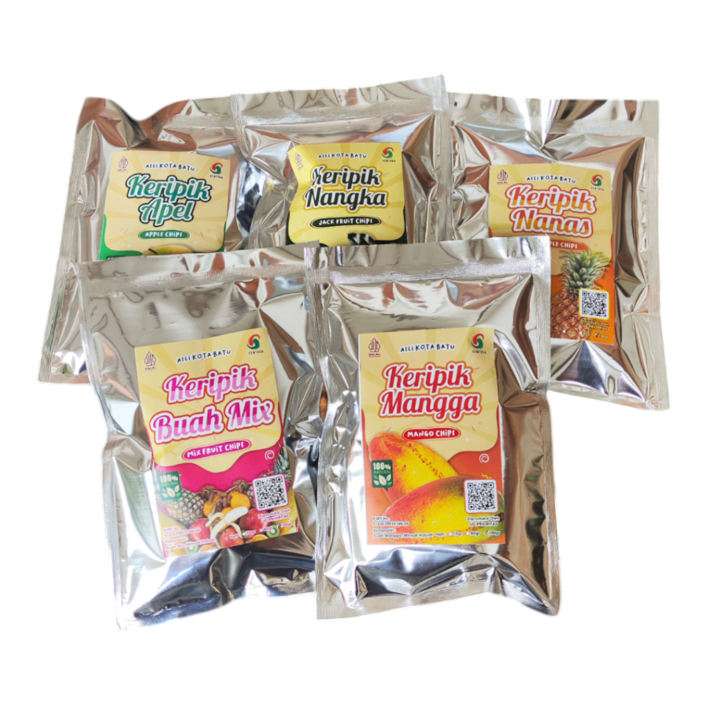

Keripik Buah 100gr Apel Nanas Mangga Pisang Nangka Salak Buah Mix Sentosa Kripik Camilan Sehat Oleh-oleh Khas Batu Malang