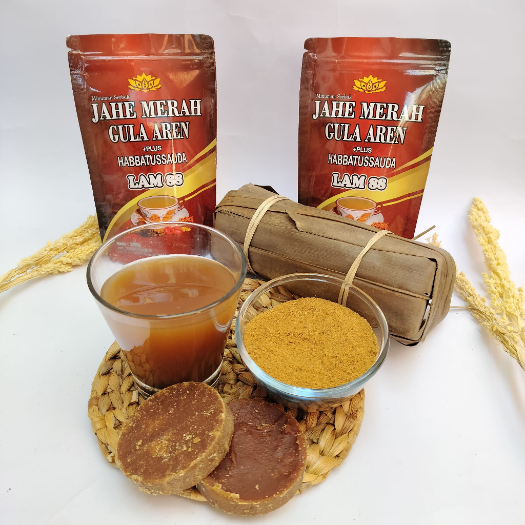 

Jahe Merah Gula Aren Plus Habbatussauda Kemasan 250 gram
