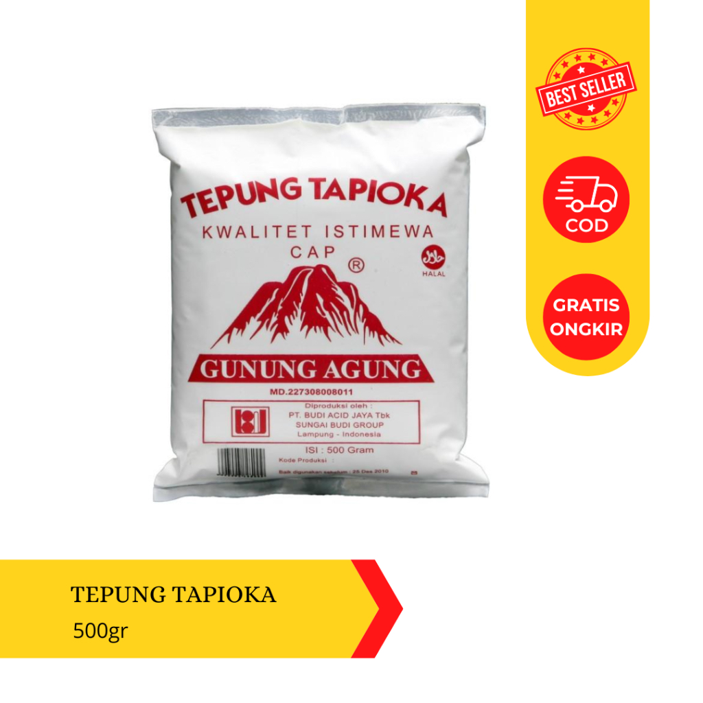 

GUNUNG AGUNG Tepung Tapioka | Tepung Kanji | Tepung Aci | 500gr