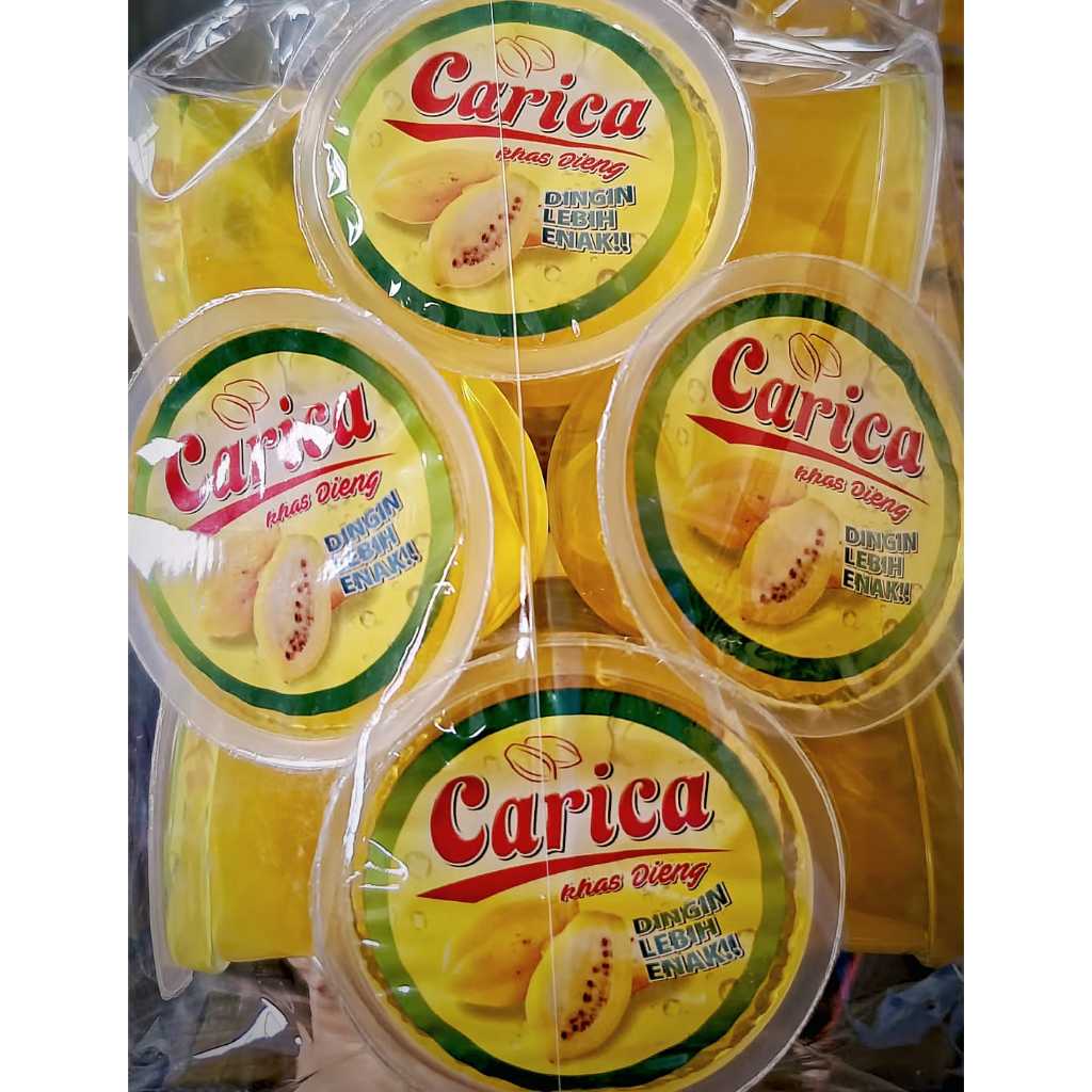 

manisan carica isi 12 pcs kemasan plastik 100% gula murni manisan buah carica khas dieng wonosobo