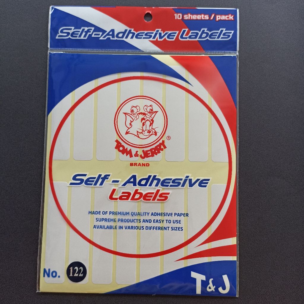 

Tom Jerry Label No.122 | Label Polos Ukuran 17X85mm Kotak | Self Adhesive 160 Labels