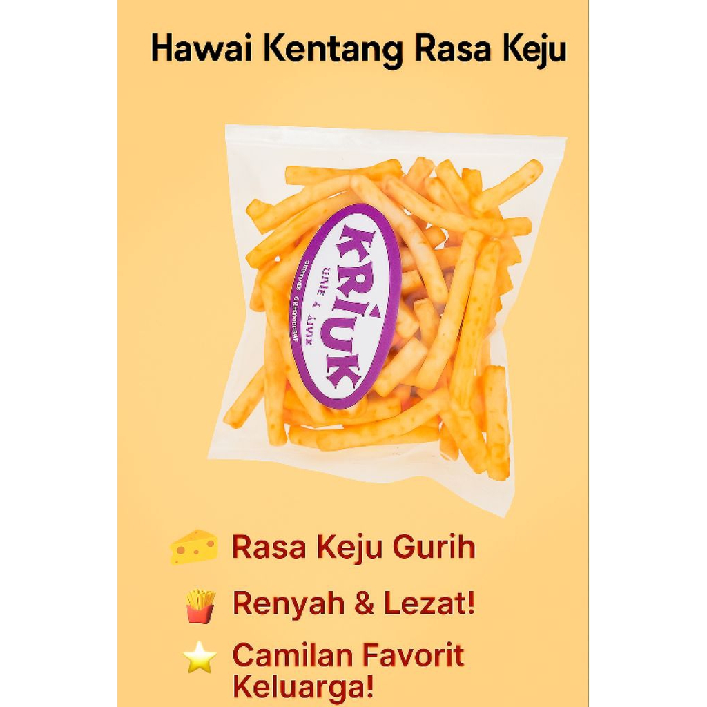 

Snack Hawai – Cemilan Renyah Rasa Keju & Balado | Gurih Pedas Manis Nagih!