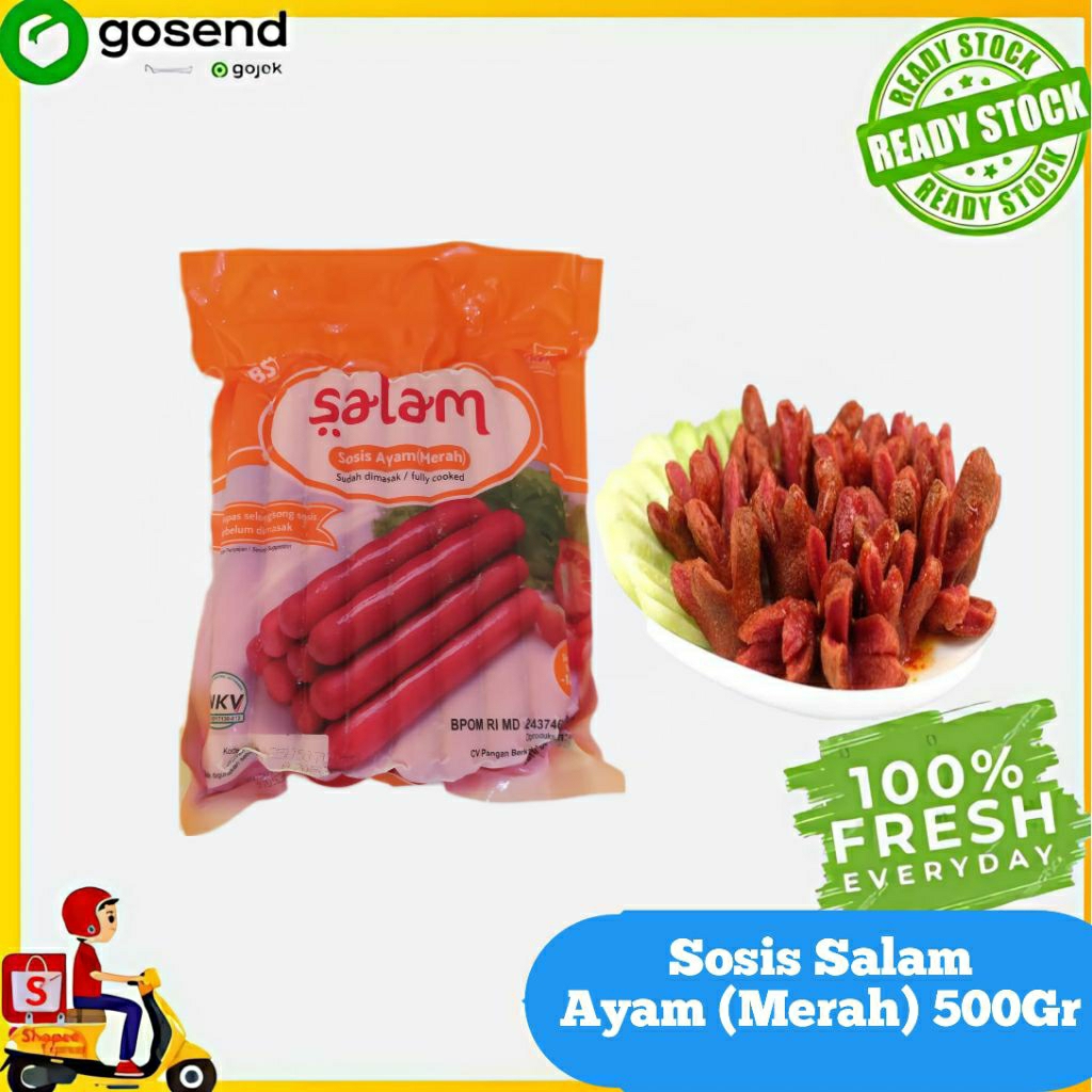 

Sosis Ayam (Merah) Salam 500Gr