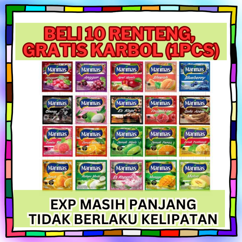 

[beli 10, free karbol] MARIMAS Minuman Serbuk (1 renteng 10pcs)