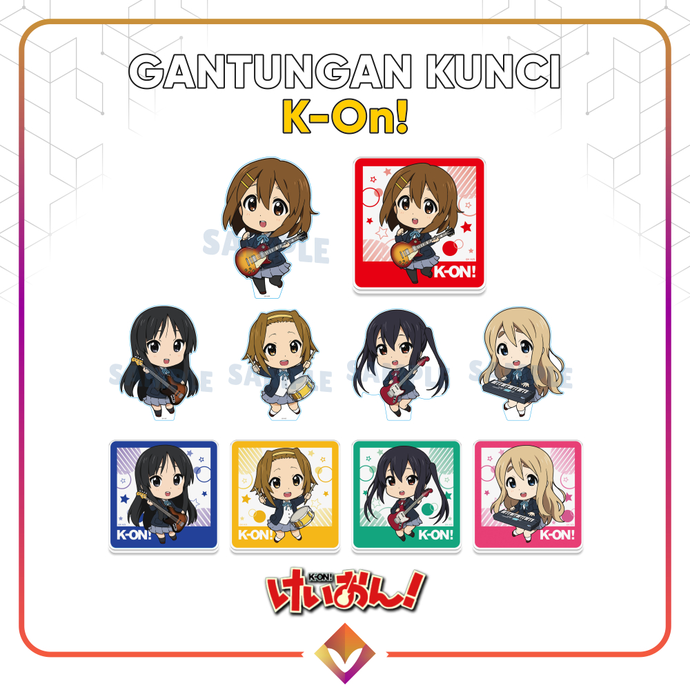ANIME GANCI K-ON Keychain Gantungan Kunci Anime K-ON Yui Mio Azusa Tsumugi Anime K ON KON