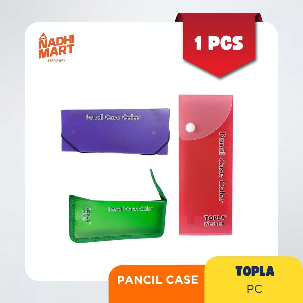 

PC MIKA TOPLA PENCIL CASE TOPLA TEMPAT PENSIL POLOS KOTAK PENSIL KAIN RESLETING