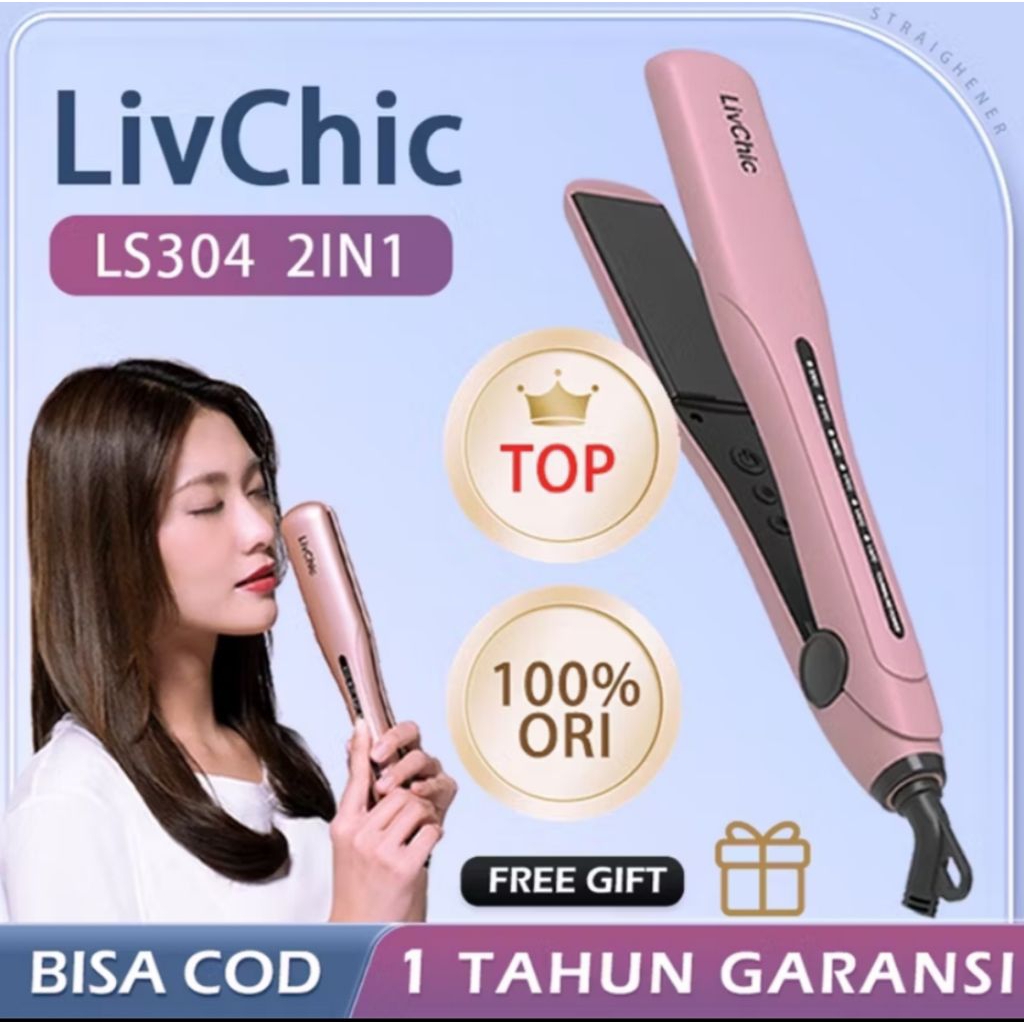 Catok LivChic LS304 2IN1 catok keramik