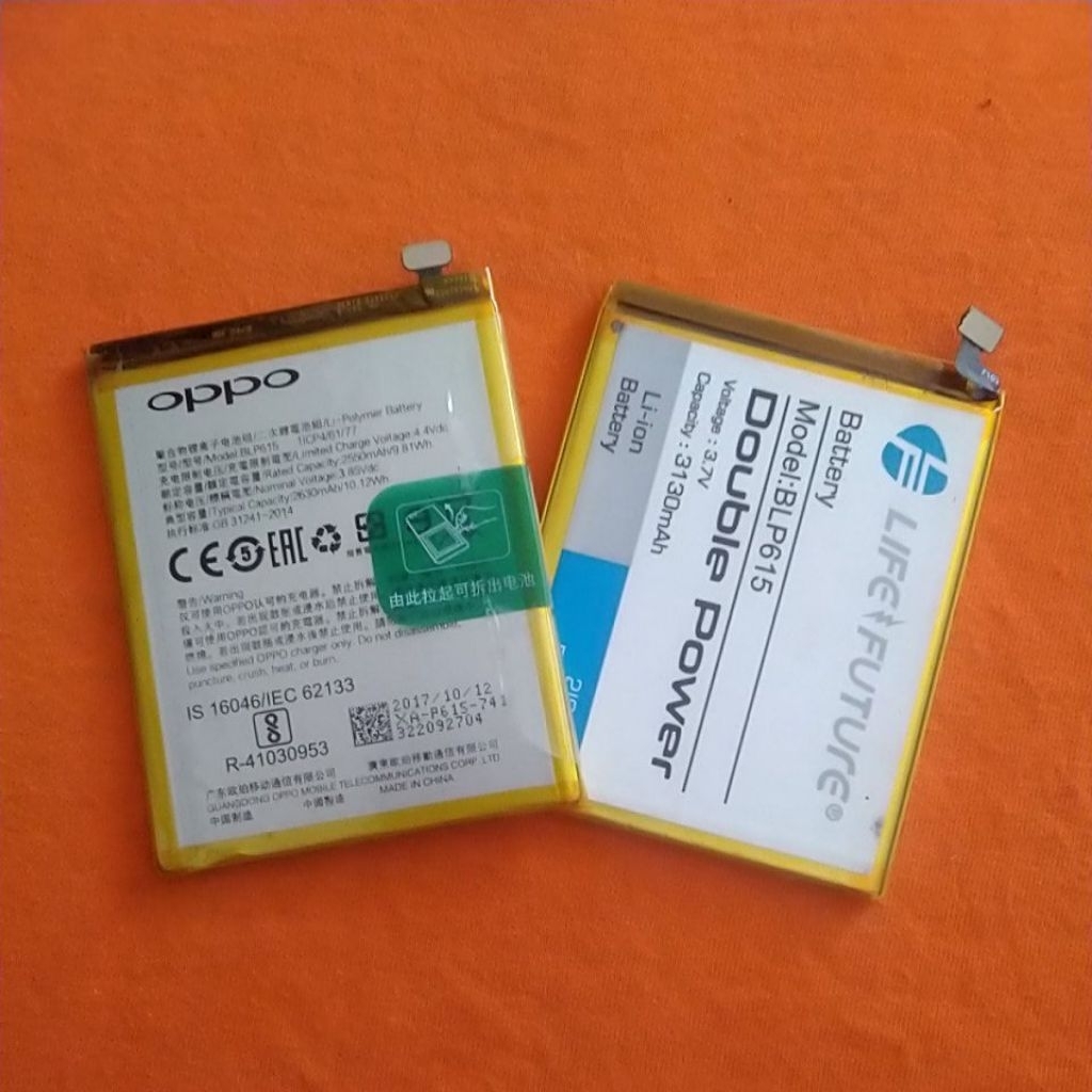 BATERAY BATRE BATRAI BEKAS OPPO A37/A37F MODEL BLP615 FUNGSI NORMAL ORIGINAL COPOTAN