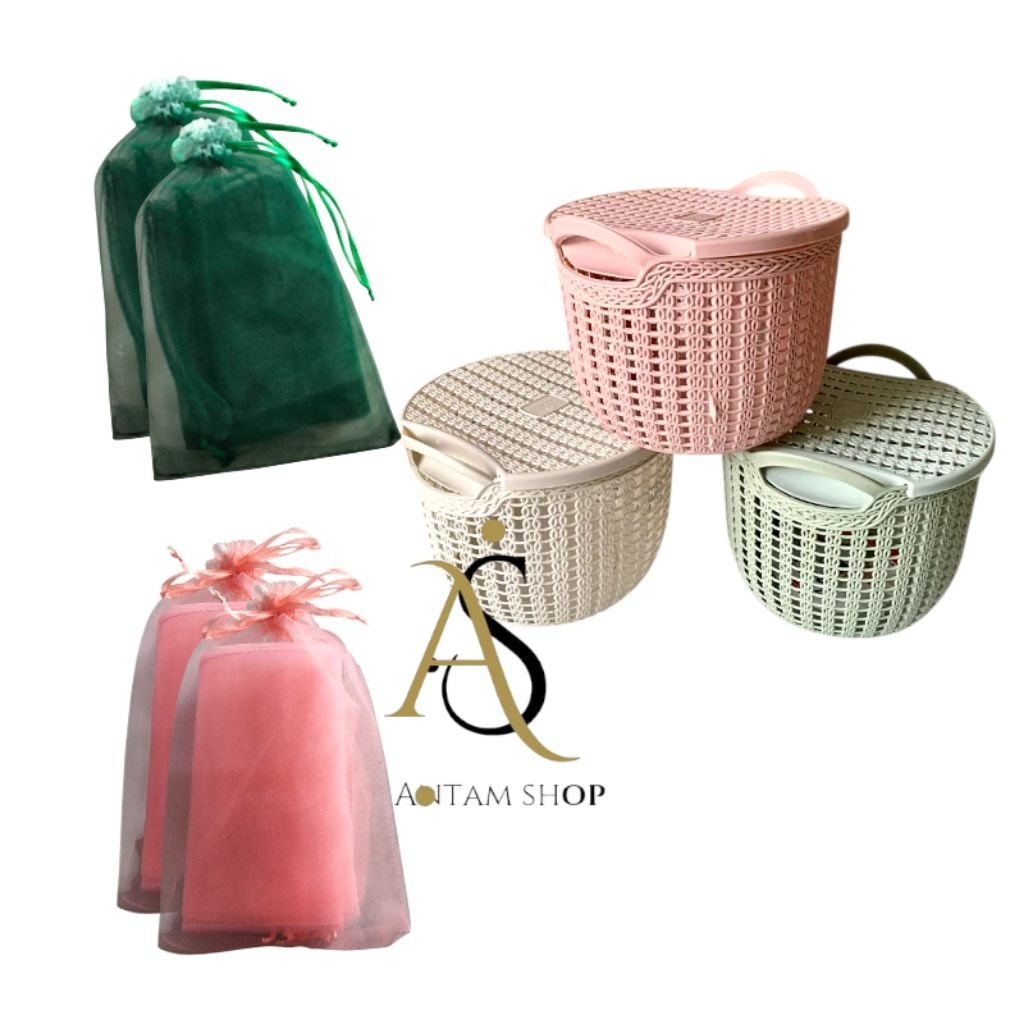 

kantong tile untuk souvenir keranjang buah/isi 50 pcs