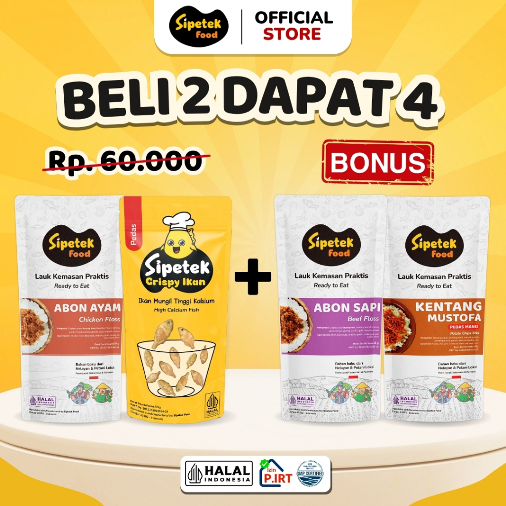 

[BELI 2 DAPAT 4] Paket Super Hemat Lauk Praktis Best Seller Sipetek
