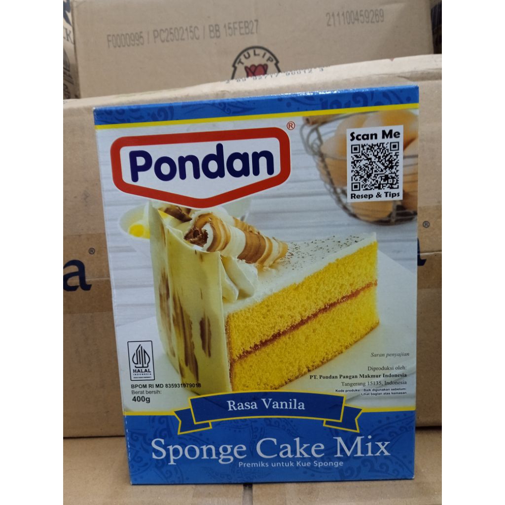 

Pondan Sponge cake Vanila