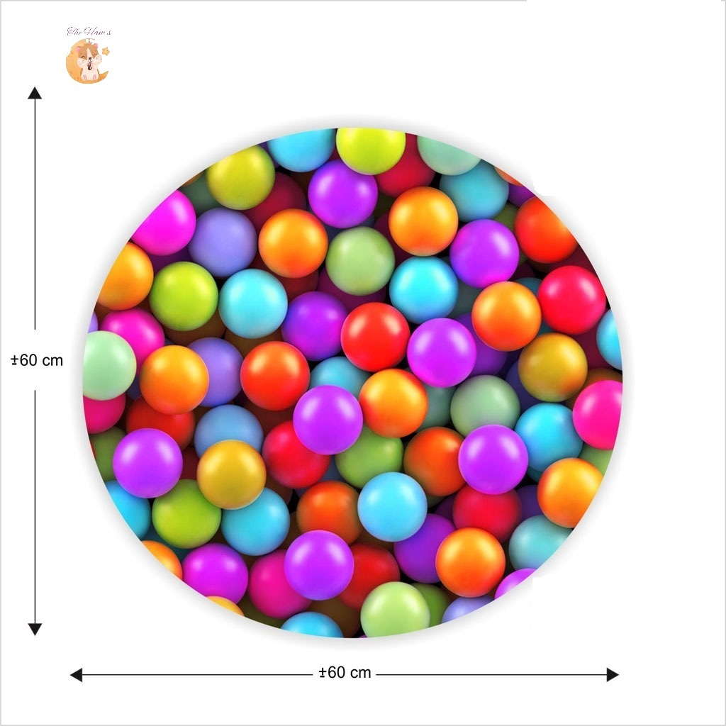 (The Ham's) Karpet Motif Bola 3D 3 Dimensi Alas Sangkar Kandang Burung Murai No 1 Bahan Spons Karpet