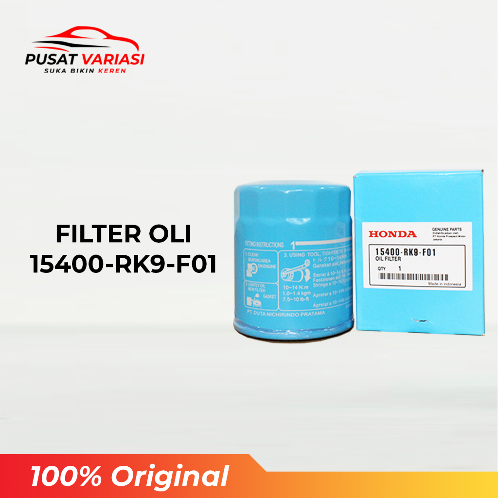 Filter Oli Honda 15400‑RK9‑F01 Original – Untuk Jazz, Civic, CR-V, HR-V, Brio dan Model Lainnya