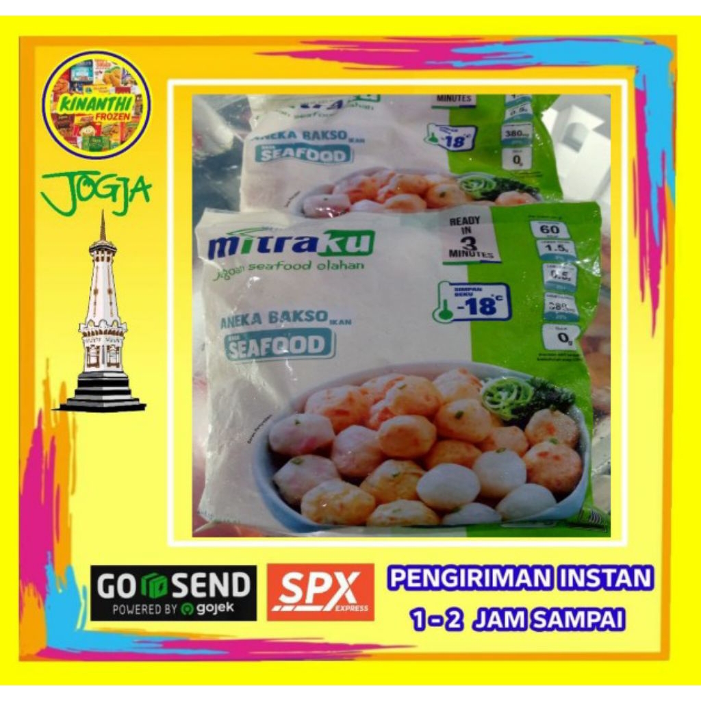 

mitraku bakso aneka seafood 250gr Jogja frozen