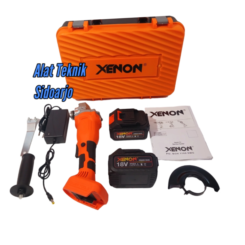 XENON CDAG1845 Mesin Gerinda Cas Charger 18V Cordless Angle Grinder / Gerinda Cordless Xenon